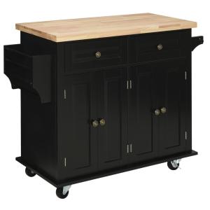 Isla de cocina 111x44.5x82.5 cm negro