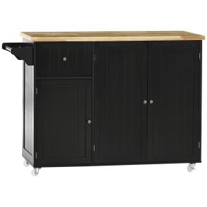 Isla de cocina 135x45x94.5 cm negro