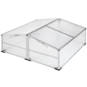 Jardinera aluminio con techo y cerradura 102x102x41/31cm, t…
