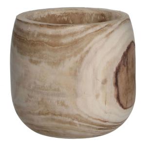 Jardinera de madera marrón d24