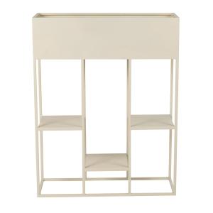 Jardinera de metal beige