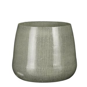 Jardinera de metal gris d19