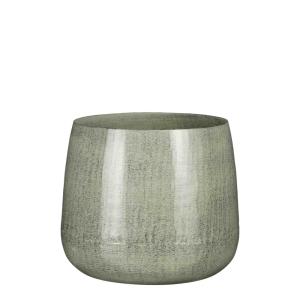 Jardinera de metal gris d23