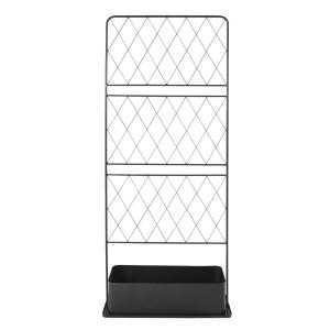 Jardinera de metal negro Alt.180 cm