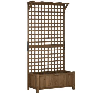 Jardinera marrón 90 x 45 x 183 cm