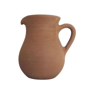 Jarra con asa de terracota artesanal