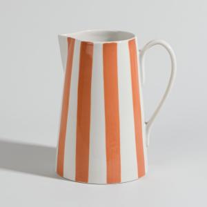 Jarra de cerámica blanca y naranja 1,5L