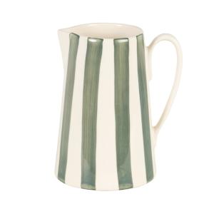 Jarra de loza blanca y verde 1,8L