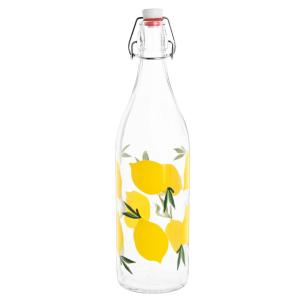 Jarra en vidrio transparente con limones amarillos, 1L