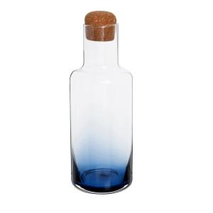 Jarra vidrio azul y transparente 1L