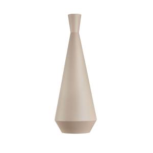 Jarrón alto en cerámica, beige, ø19x53 cm