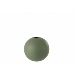 Jarrón bola cerámica verde alt. 17 cm