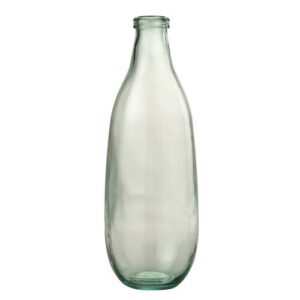 Jarrón botella cristal transparente alt. 41 cm