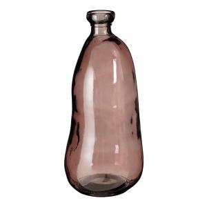 Jarrón de botellas de vidrio reciclado marrón oscuro alt. 5…