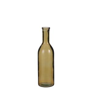 Jarrón de botellas vidrio reciclado ocre alt. 50