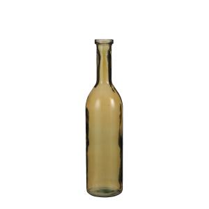 Jarrón de botellas vidrio reciclado ocre alt. 75
