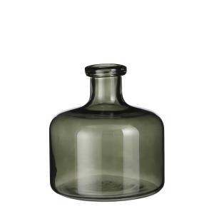 Jarrón de botellas vidrio verde alt.21.5