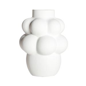 Jarrón de cerámica en color blanco de 18x18x25cm