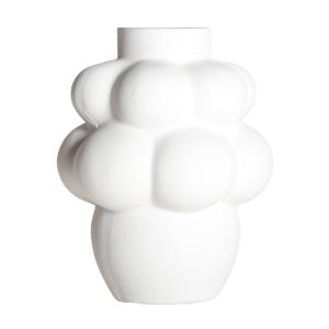 Jarrón de cerámica en color blanco de 28x28x36cm