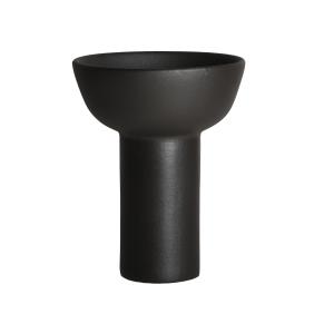 Jarrón de cerámica en color negro de 20x20x25cm