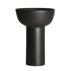 Jarrón de cerámica en color negro de 22x22x32cm