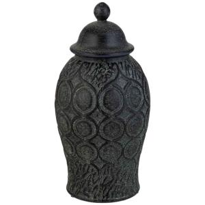 Jarrón de cerámica  negro, d16,5x33h cm