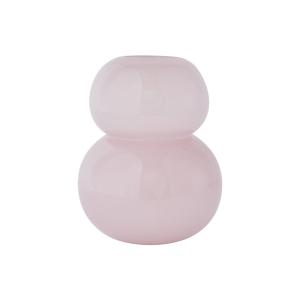 Jarrón de cristal rosa Ø19,5xH23cm