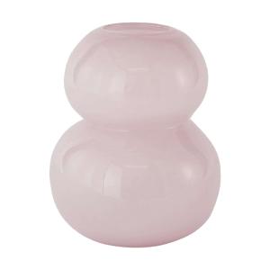 Jarrón de cristal rosa Ø25,5xH30cm