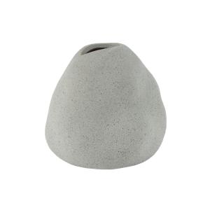 Jarrón de gres gris, h 10 cm