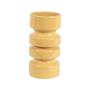 Jarrón de gres ocre Alt 24 cm