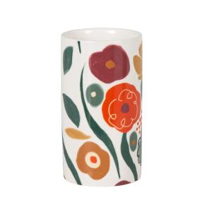 Jarrón de gres pintado multicolor Alt. 13 cm
