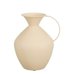 Jarrón de metal beige alt. 31