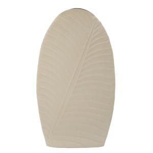 Jarrón de metal color crema cm 31x13x53,5