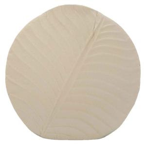 Jarrón de metal color crema cm ø 32,5x13
