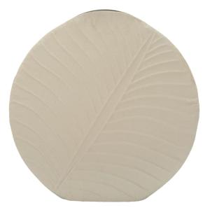 Jarrón de metal color crema cm ø 41,5x14