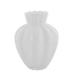 Jarrón de vidrio blanco alt.28