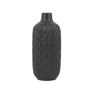 Jarrón decorativo de gres negro h31