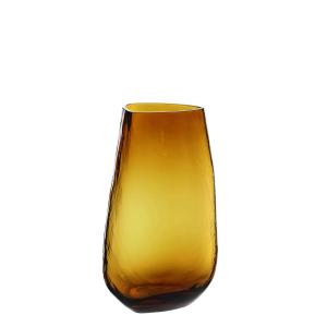 Jarrón decorativo de vidrio ámbar h31
