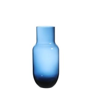 Jarrón decorativo de vidrio azul h30