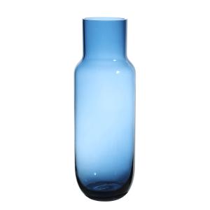 Jarrón decorativo de vidrio azul h42