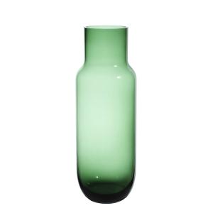 Jarrón decorativo de vidrio verde h42