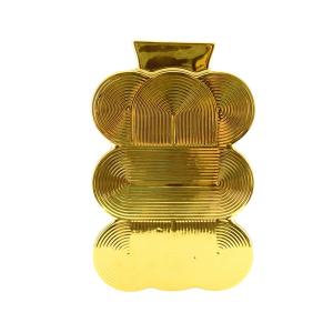 Jarrón dorado brillante modelo mediano 16.5x7x25cm