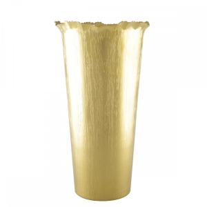 Jarrón dorado mate