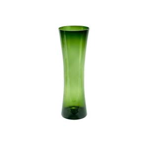 Jarrón florero cristal alto verde musgo 50x16 cm