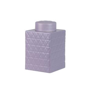 Jarrón morado de cerámica 16x16x26cm