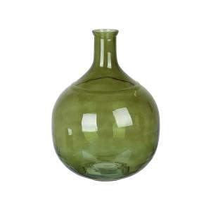 Jarrón para flores vidrio 34 cm verde oliva