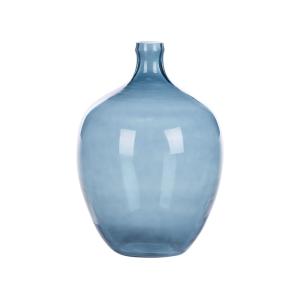 Jarrón para flores vidrio 39 cm azul