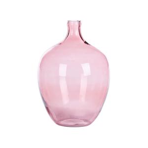 Jarrón para flores vidrio 39 cm rosa
