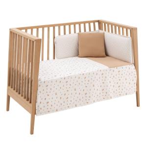 Jgo 2 pcs.colcha desenfundable cuna 60 60x120x3 cm beige