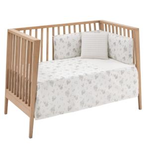 Jgo 2 pcs.colcha desenfundable cuna 60 60x120x3 cm crudo